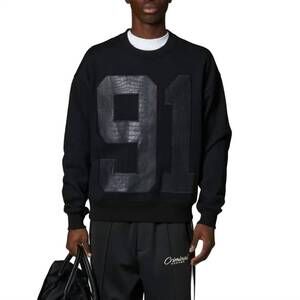 NEW CRIMINAL DAMAGE animal 91 boxy fit sweatshirt in black